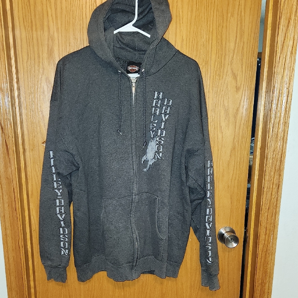 Harley-Davidson Gray Men's zipper hoodie